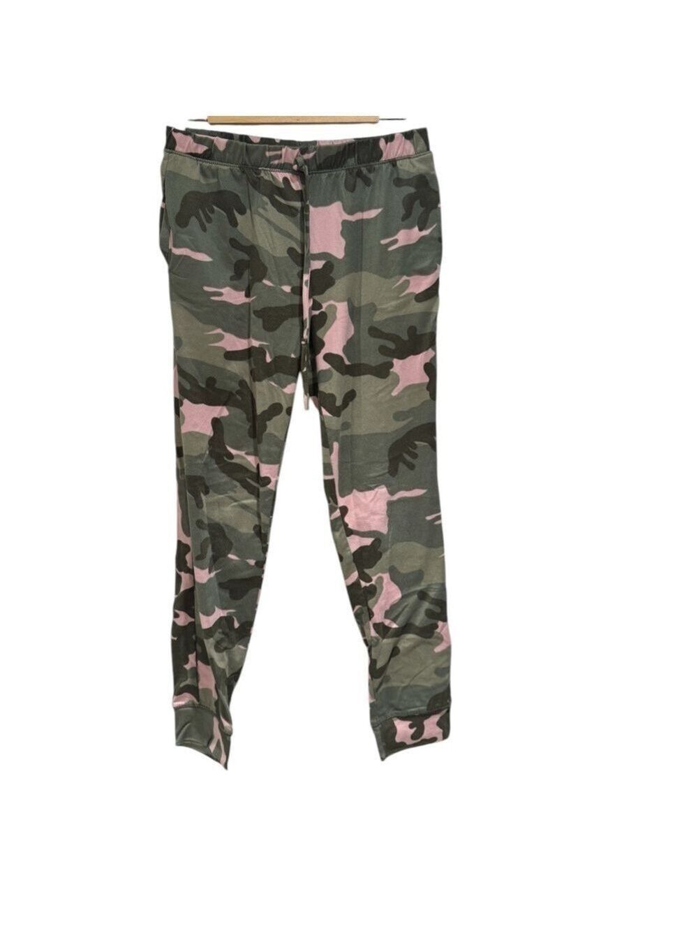 MALIBU SUGAR green & pink camo soft finish leggings - size S(8)